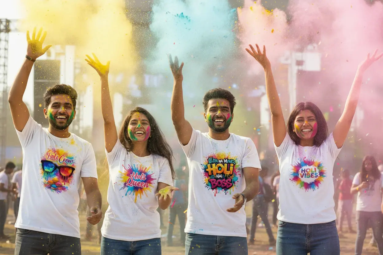 Holi T-shirts India : Don’t Step Into the Colors Wearing Something Basic