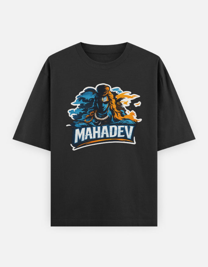 CPTR-II | "Mahadev" Heavyweight Unisex Oversized T-Shirt – Premium 240 GSM Minimalist Streetwear - View 3