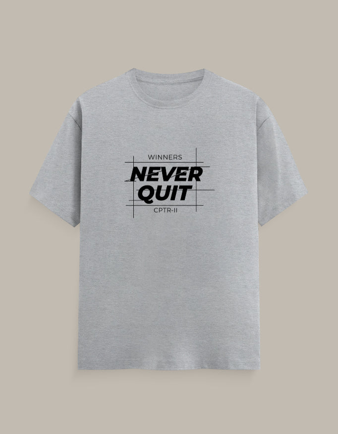 Men's "Winners Never Quit" T-Shirt | CPTR-II Motivation Tee CPTR-II - View 2
