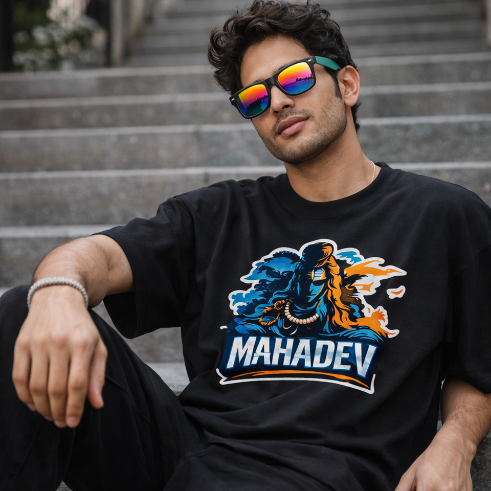 CPTR-II | "Mahadev" Heavyweight Unisex Oversized T-Shirt – Premium 240 GSM Minimalist Streetwear - View 2