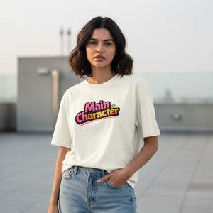 Main Character Oversized T-Shirt Female Model India | CPTR-II