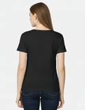 Abstract Butterfly Wings Number II Black T-Shirt – Elegant Minimal Graphic Tee for Women