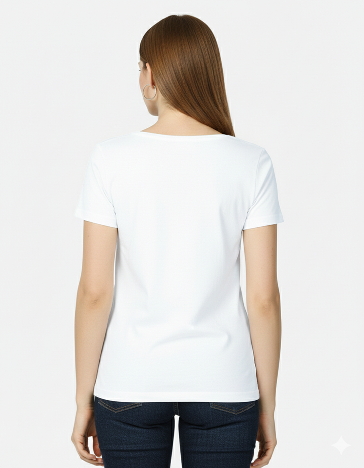 Abstract Butterfly Wings Number II Black T-Shirt – Elegant Minimal Graphic Tee for Women