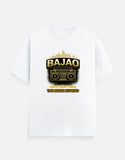 Trendble Music Edition Bajao graphic tee in white, regular fit unisex cotton t-shirt for concert goers in India - View 5
