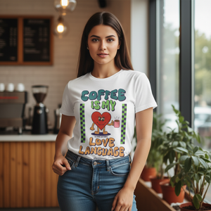 Coffee Is My Love Language T-Shirt Lifestyle Image