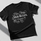 CPTR-II “Her Story Her Rules – Chapter II 2026” Black T-Shirt | Women’s Empowerment Quote Tee, Half Sleeve