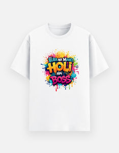 Bura Nah Mano Holi Hai Boss – Funny Holi T-Shirt India | Regular Fit