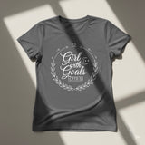 Girl With Goals CPTR-II Black T-Shirt – Motivational Graphic Tee for Women