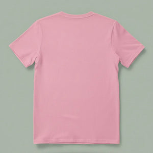 Happy Vibes Pink T-Shirt | Light Baby Pink Half-Sleeve Quote Tee | TheUnboxify.com
