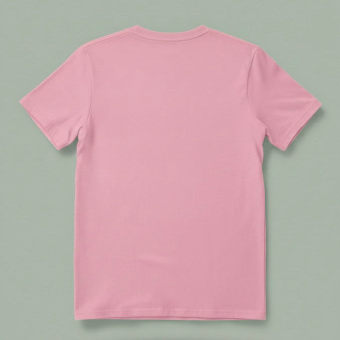 Happy Vibes Pink T-Shirt | Light Baby Pink Half-Sleeve Quote Tee | TheUnboxify.com