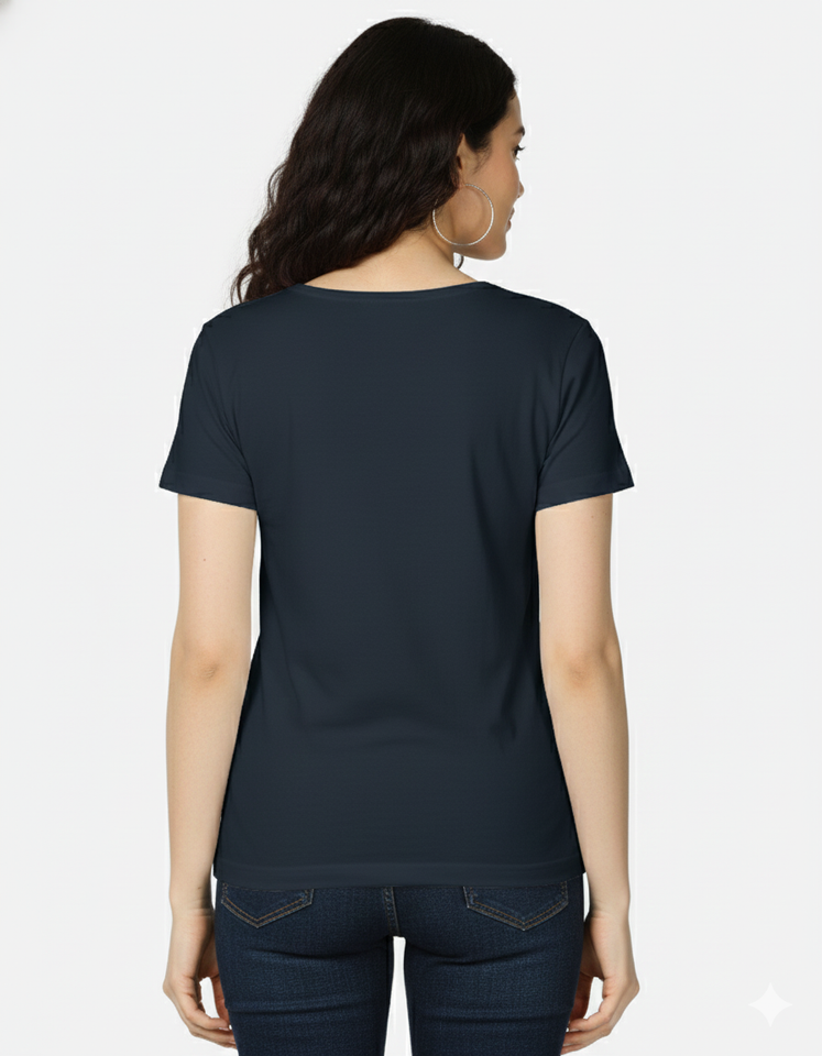 CPTR-II “Her Story Her Rules – Chapter II 2026” Black T-Shirt | Women’s Empowerment Quote Tee, Half Sleeve