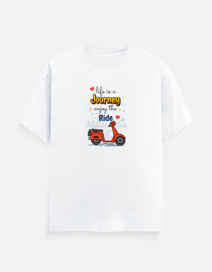 Life is a Journey Regular Fit T-Shirt – Unisex Minimal Quote T-shirt India Trendble.com - View 3