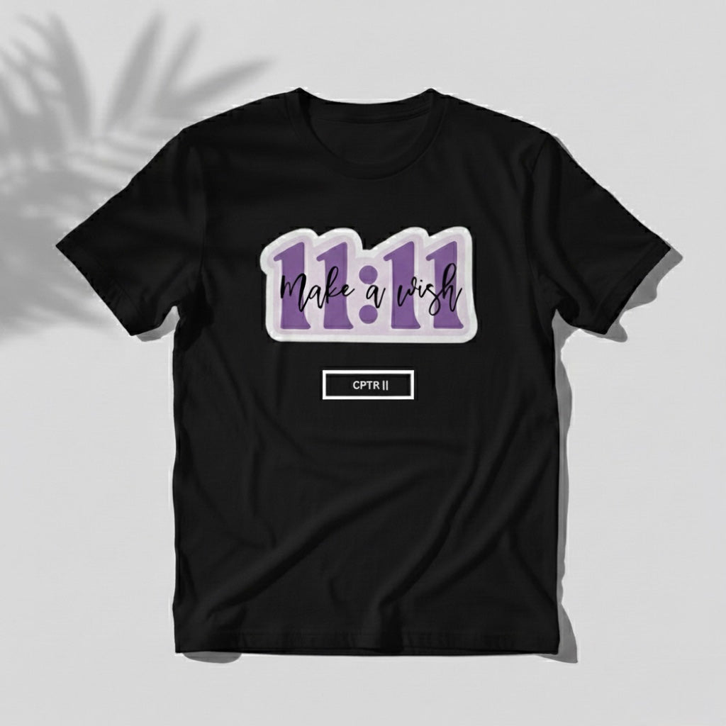 Make a Wish T-Shirt | Classic Black Half Sleeve Dreamer's Tee| CPTR-II