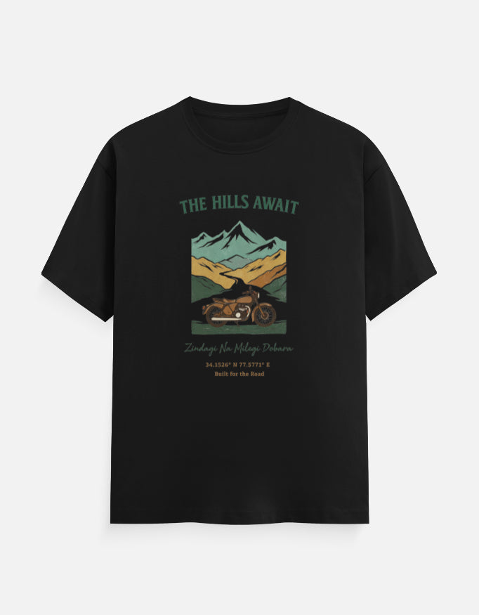 Men's "The Hills Await" Zindagi Na Milegi Dobara Adventure T-Shirt | CPTR-II Road Series CPTR-II - View 5