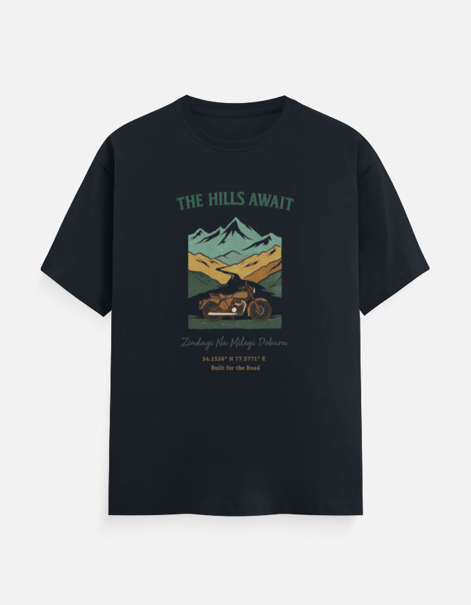 Men's "The Hills Await" Zindagi Na Milegi Dobara Adventure T-Shirt | CPTR-II Road Series CPTR-II - View 15