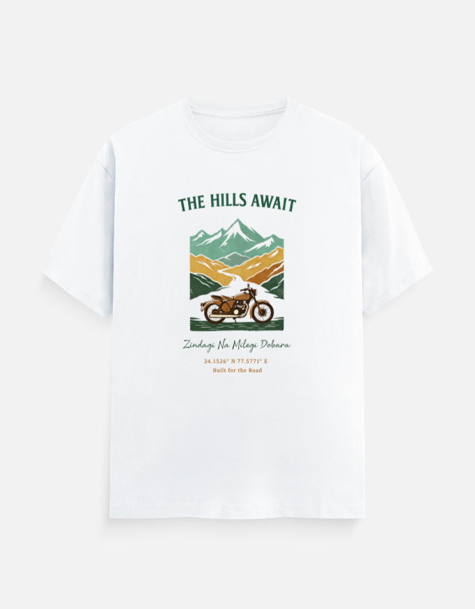 Men's "The Hills Await" Zindagi Na Milegi Dobara Adventure T-Shirt | CPTR-II Road Series CPTR-II - View 7