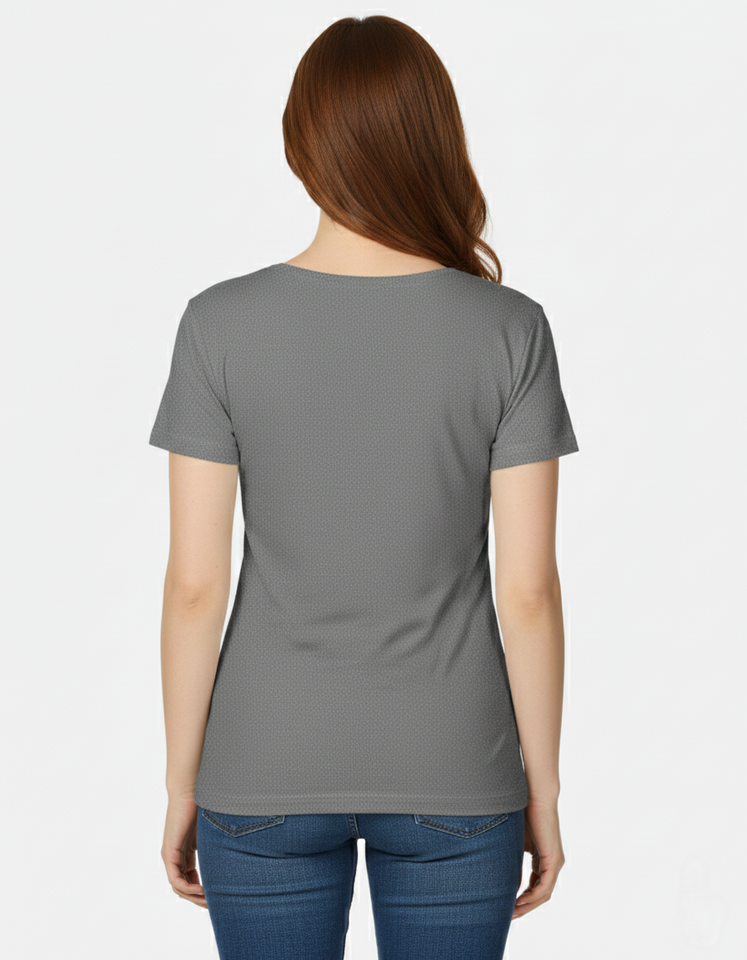 Minimal Female Line-Art CPTR-II Black Half Sleeve T-Shirt for Women – Modern Minimalist Graphic Tee
