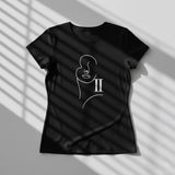 Minimal Female Line-Art CPTR-II Black Half Sleeve T-Shirt for Women – Modern Minimalist Graphic Tee
