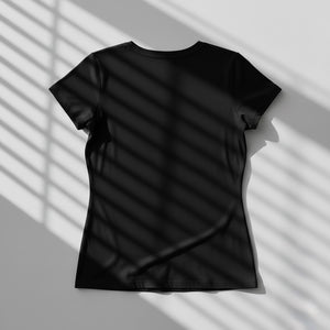 Minimal Female Line-Art CPTR-II Black Half Sleeve T-Shirt for Women – Modern Minimalist Graphic Tee