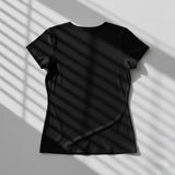 Minimal Female Line-Art CPTR-II Black Half Sleeve T-Shirt for Women – Modern Minimalist Graphic Tee
