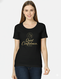Quiet Confidence CPTR-II Black T-Shirt – Minimal Motivational Tee for Men & Women