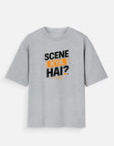 Scene Kya Hai? Oversized Drop-Shoulder T-Shirt | Unisex | Trendble Trendble.com - View 7
