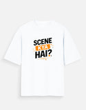 Scene Kya Hai? Oversized Drop-Shoulder T-Shirt | Unisex | Trendble Trendble.com - View 5
