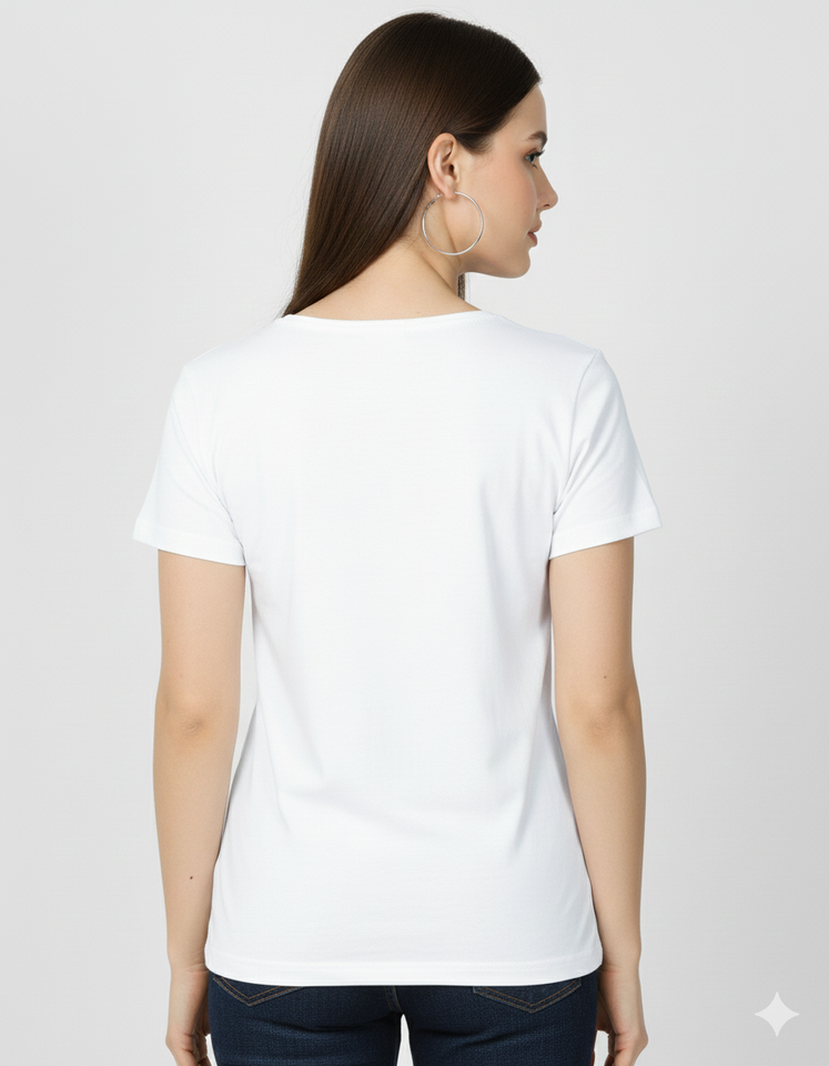 Soft but Strong" T-Shirt | White Half Sleeve Resilience & Balance Tee| CPTR-II