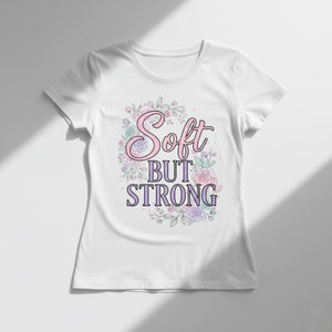 Soft but Strong" T-Shirt | White Half Sleeve Resilience & Balance Tee| CPTR-II