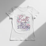 Soft but Strong" T-Shirt | White Half Sleeve Resilience & Balance Tee| CPTR-II