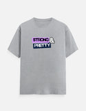 Strong and Pretty grey women's minimal quote t-shirt regular fit — Trendble India
 - View 9
