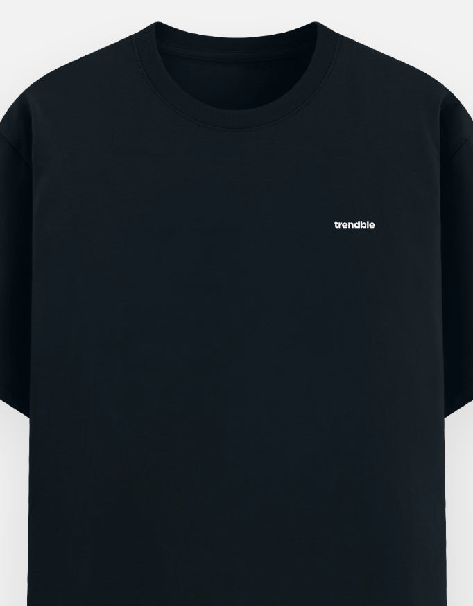 Trendble Essential lightweight everyday unisex T-shirt India minimal premium poly-cotton tee front view - View 13