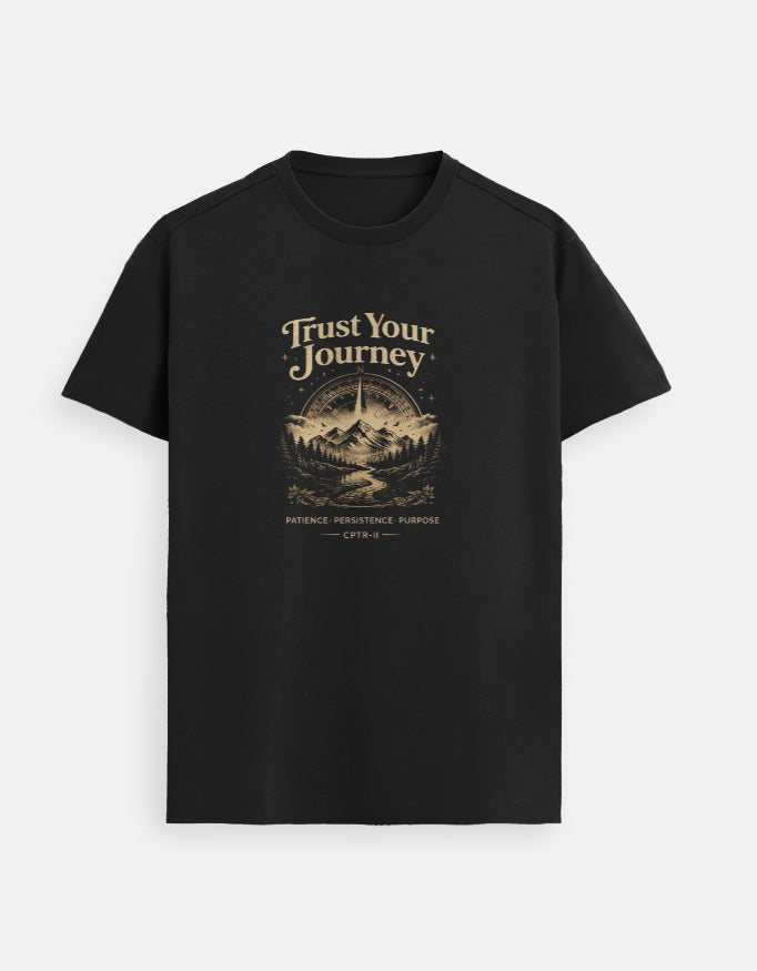 Trust Your Journey – Premium Unisex Yoga, Gym & Travel Tee | CPTR-II - View 5