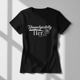 Unapologetically Her CPTR-II Edition Black T-Shirt | Bold Women’s Empowerment Tee