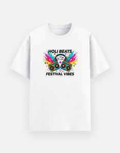 Holi Beats Festival Vibes – Couple & Friends Holi T Shirt | Regular Fit India