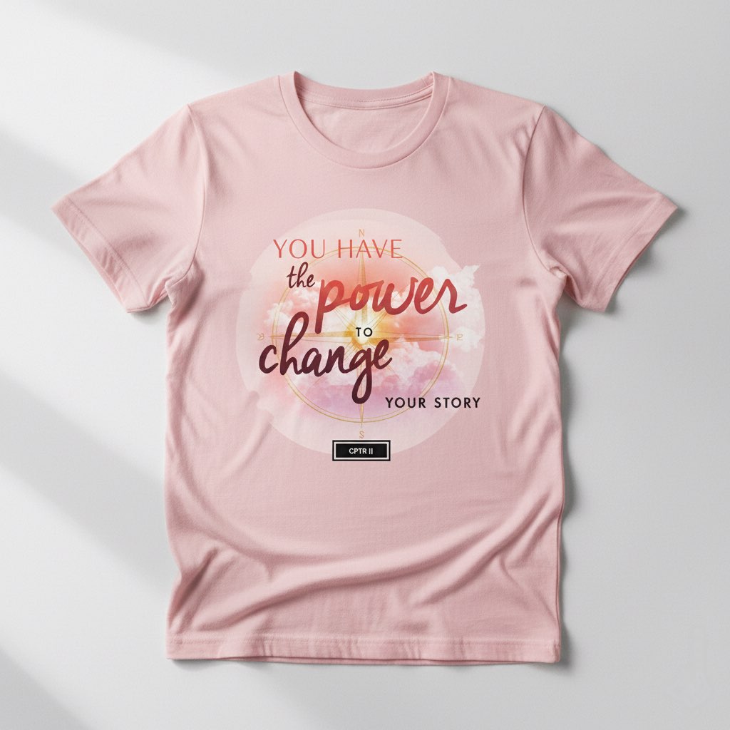 Change Your Story T-Shirt: Inspirational Pink Half Sleeve Motivational Tee